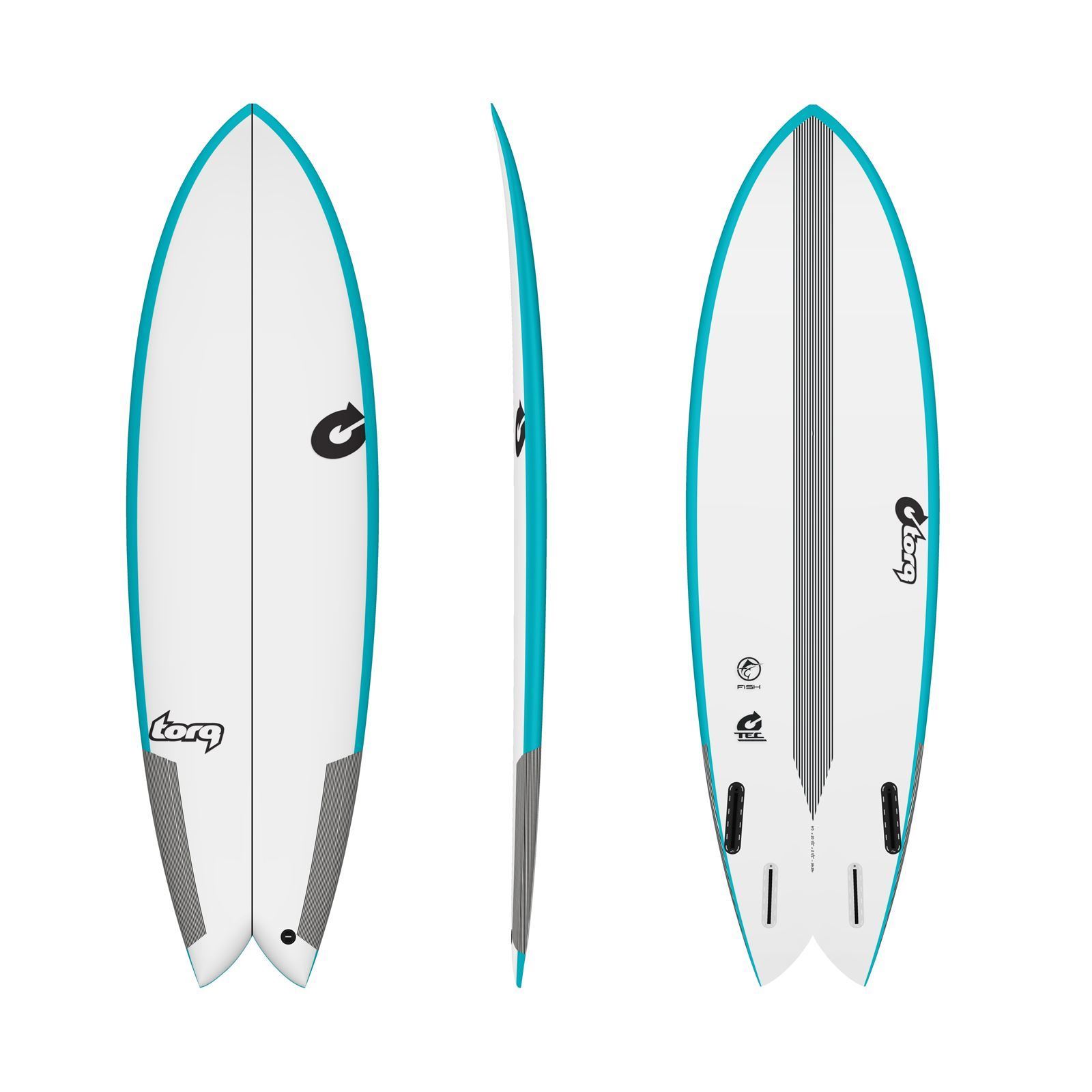 Surfboard TORQ Epoxy TEC Quad Twin Fish 6.0 Rail