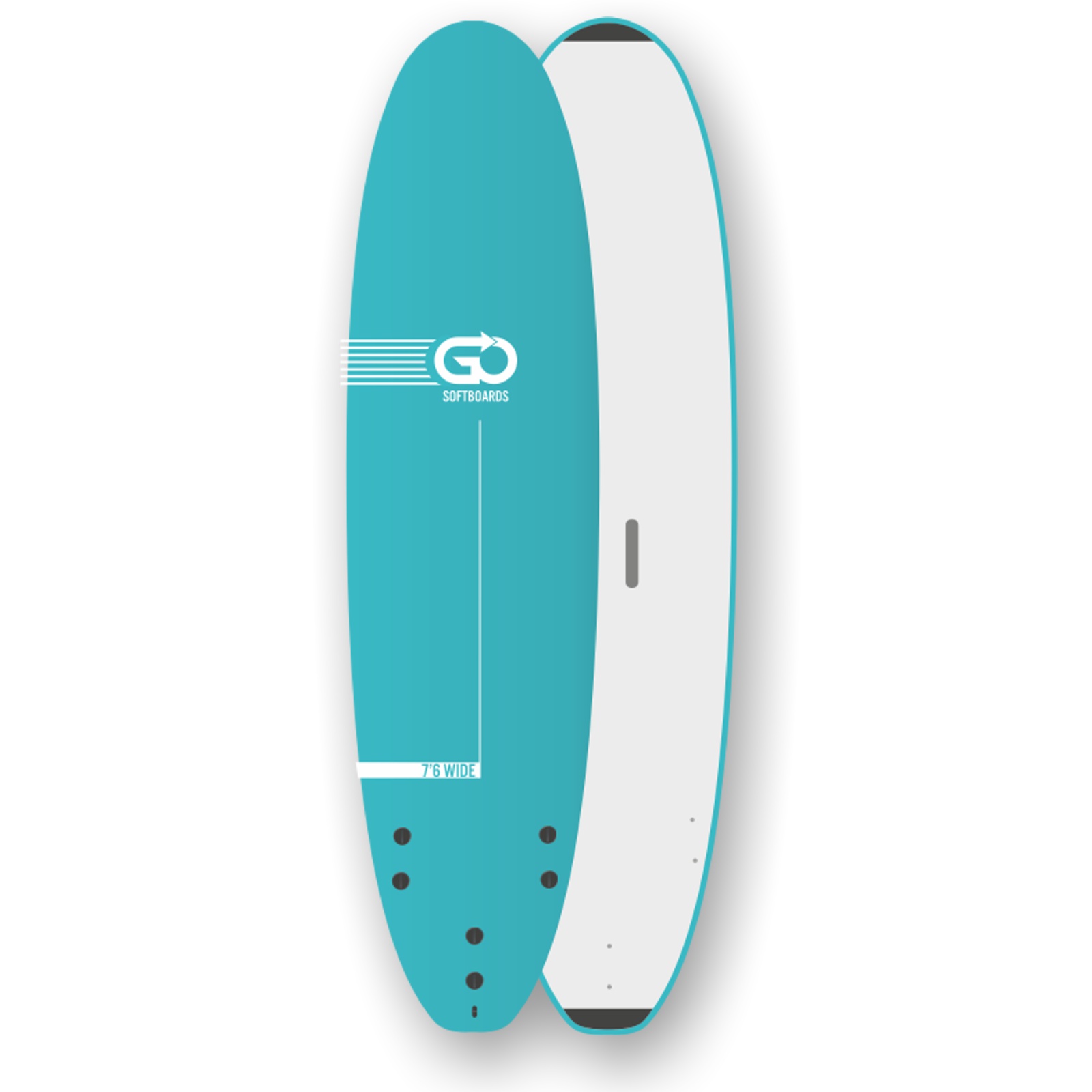 GO Softboard School Surfboard 7.6 wide body GrÃ¼n